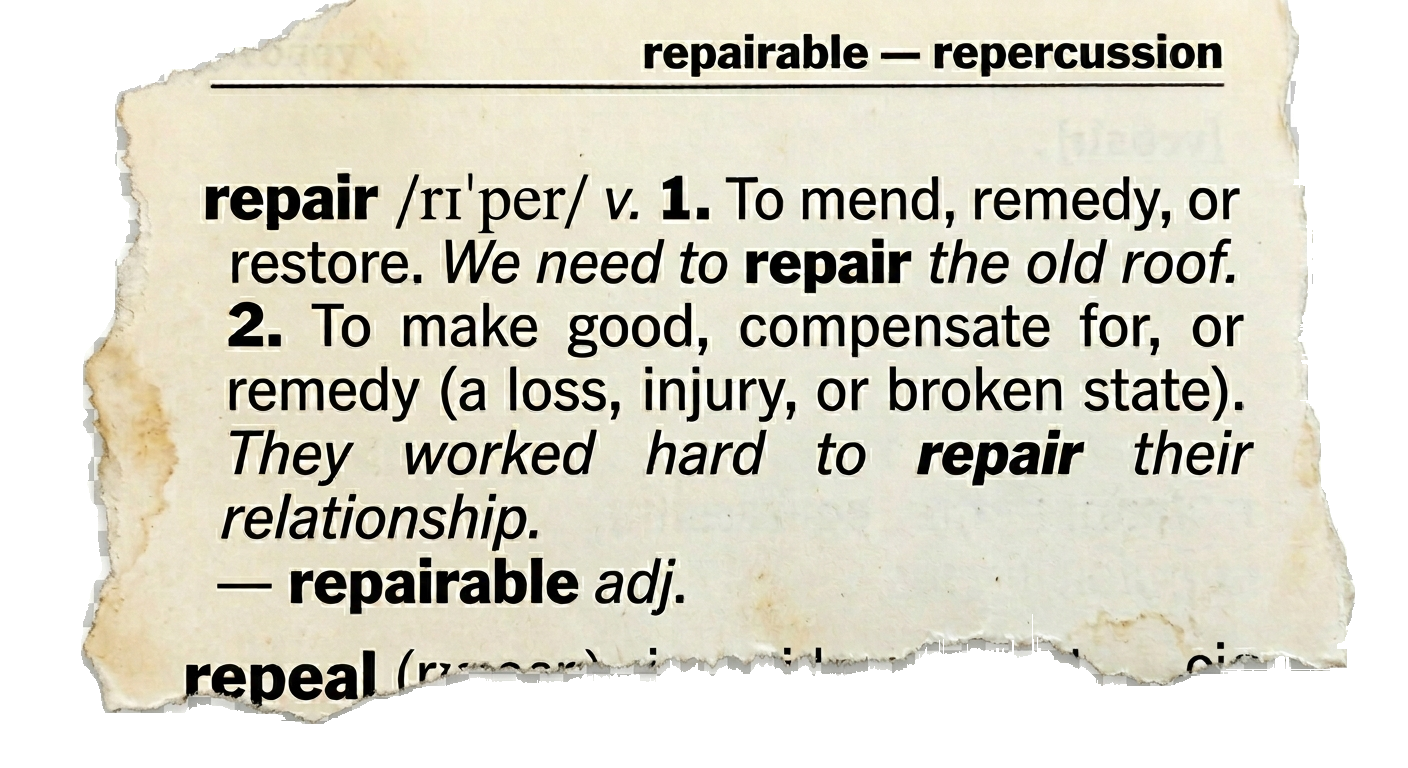 Dictionary definition of repair